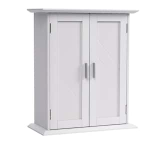 Livingroom Storage 8.78 in. W x 24.02 in. H x 21.1 in. D, White Medicine Cabinet Storage with Doors