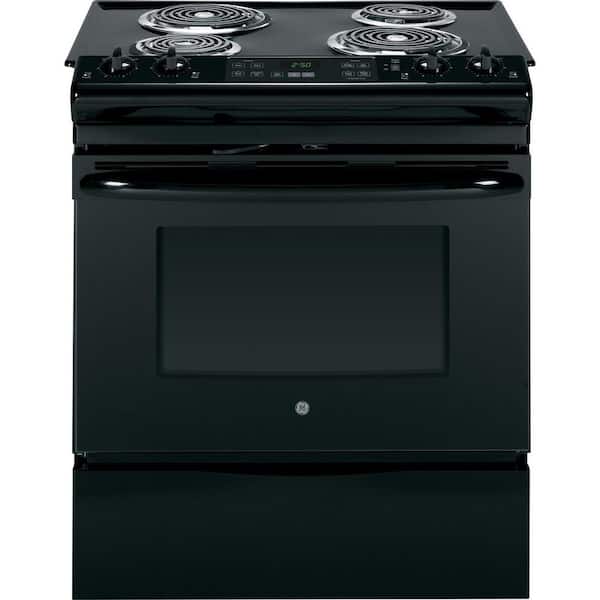 GE 4.4 cu. ft. Slide-In Electric Range with Self-Cleaning Oven in Black
