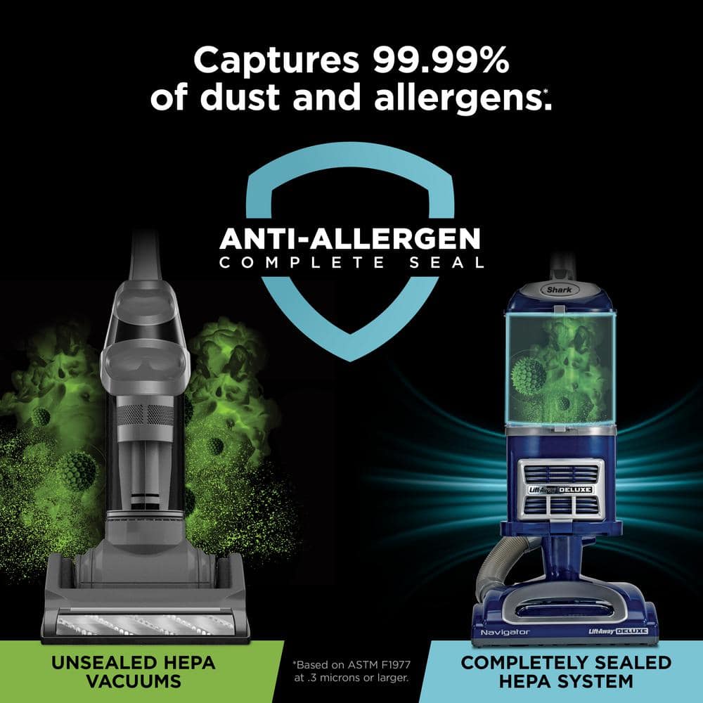 Blue Bagless Upright Vacuum with HEPA Filter for Pets
