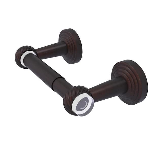 Allied Brass Pacific Beach Collection Wall Mounted Toilet Paper Holder in Venetian Bronze with Twisted Accents