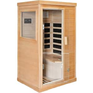 1-Person Single Room Wooden Infrared Sauna