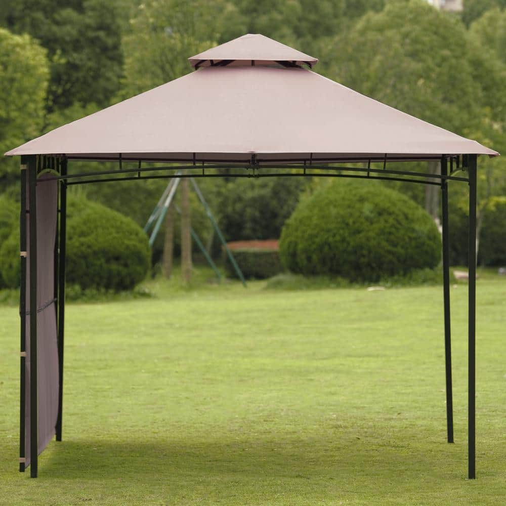 Tatayosi 9 ft. W x 9 ft. L Khaki Gazebo Canopy Soft Top