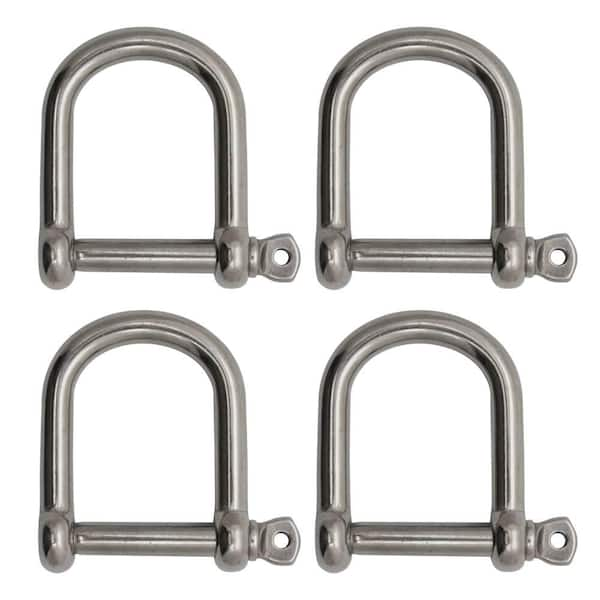 Extreme Max BoatTector Stainless Steel Wide D Shackle - 3/8