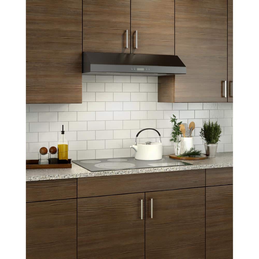Broan 30-Inch Black Convertible Under-Cabinet Range Hood