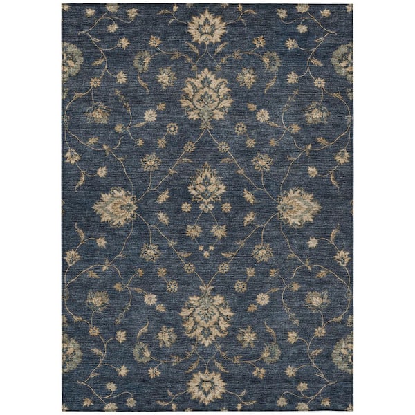 Chantille Machine Washable Indoor/Outdoor Abstract ACN3076 Navy 9 ft. x 12 ft. Area Rug
