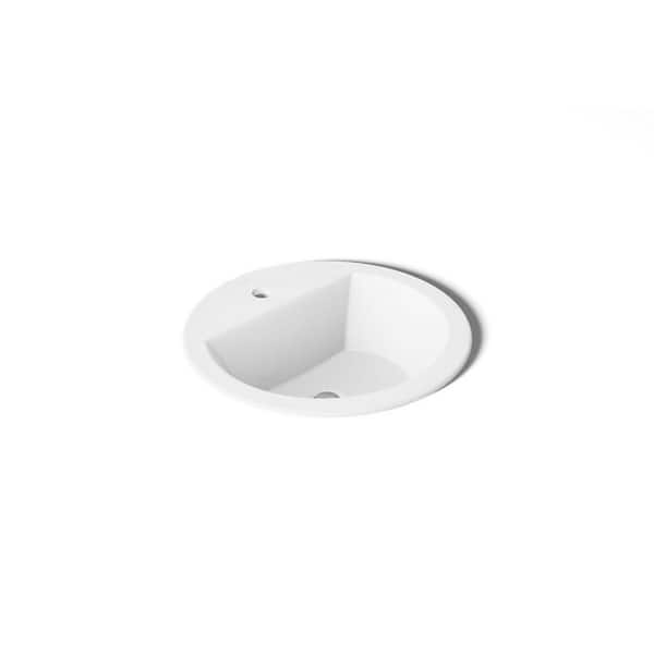 Bryant 19 in. x 8.9 in. Drop-In Bathroom Sink in White Vitreous China