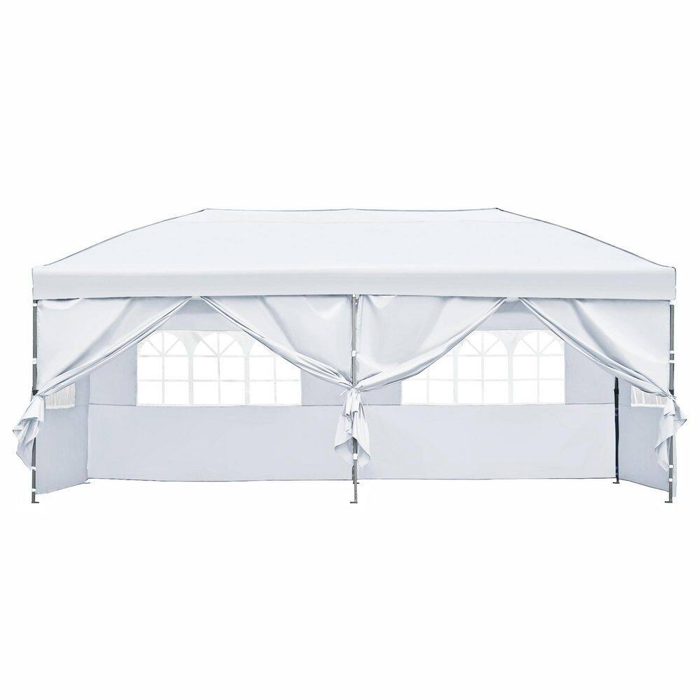 10 ft. x 20 ft. Pop Up Canopy with Sidewalls and Wheeled Bag in Color White Frame: Iron Fabric: Oxford Fabric price history on PriceWatchPro