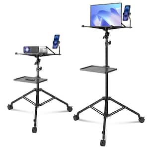 Projector Stand with Wheels, Laptop Stand Tripod Adjustable Height from 31.3 to 67.3in., Projector Tripod Stand