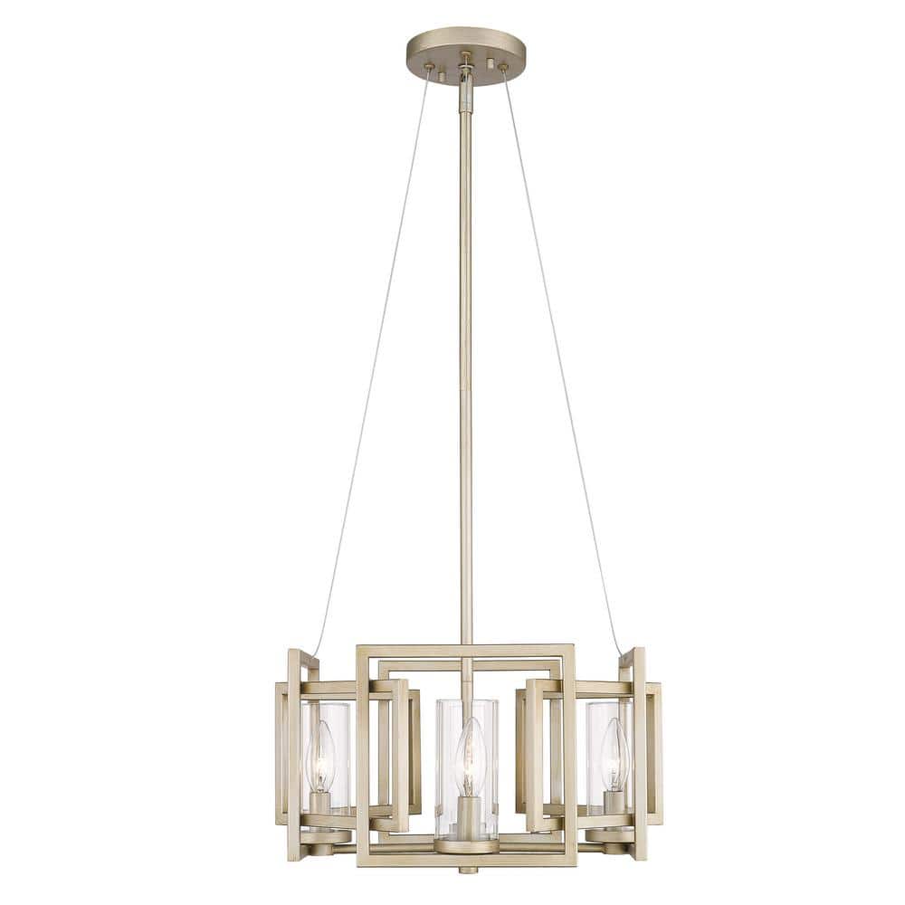 Golden Marco 16" Contemporary White Gold Glass Pendant Light