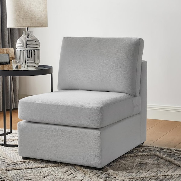 Unbranded Chandler Gray Polyester Performance Fabric Slipper Chair