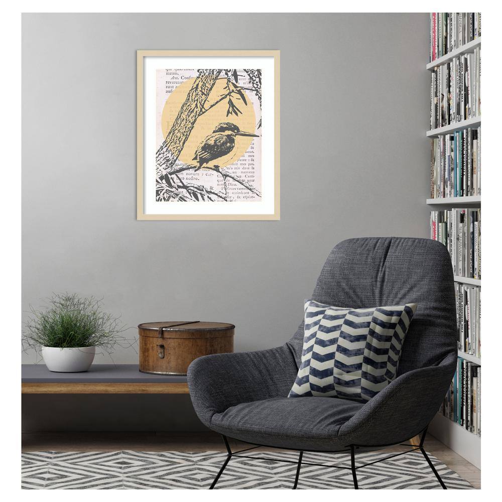 Tweet Tweet II Natural Framed Abstract Bird Print