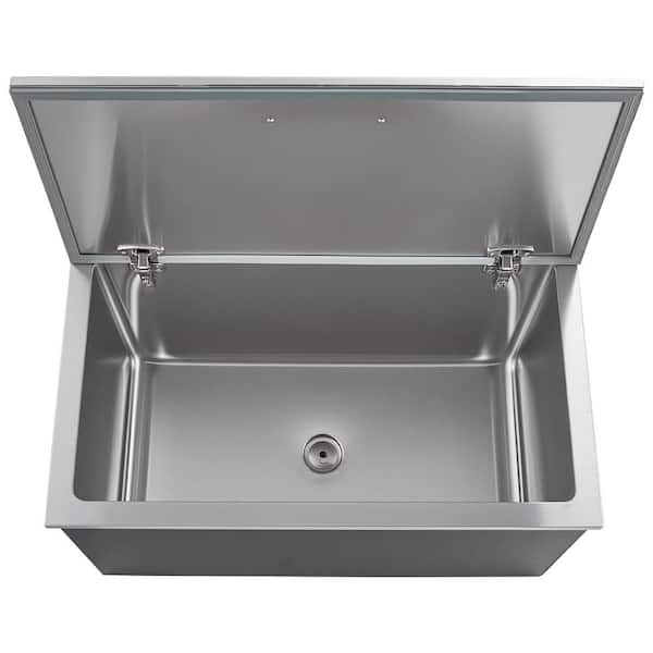 SVOPES Stainless Steel Drop-In Ice Chest, 28 in. L x 16 in. W x 17 in. H, 87.6 qt. Cooler with Flip Lid for Outdoor Kitchen