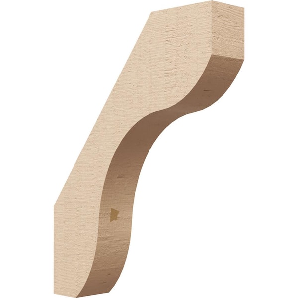 Ekena Millwork 3 in. x 18 in. x 14 in. Stanfield Rough Cedar Woodgrain Timberthane Polyurethane Knee Brace, Primed