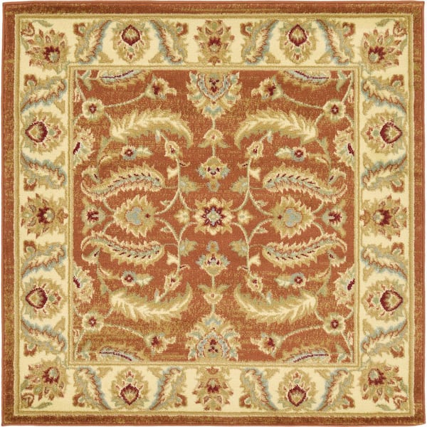 Voyage Hickory Brick Red 4' 0 x 4' 0 Square Rug