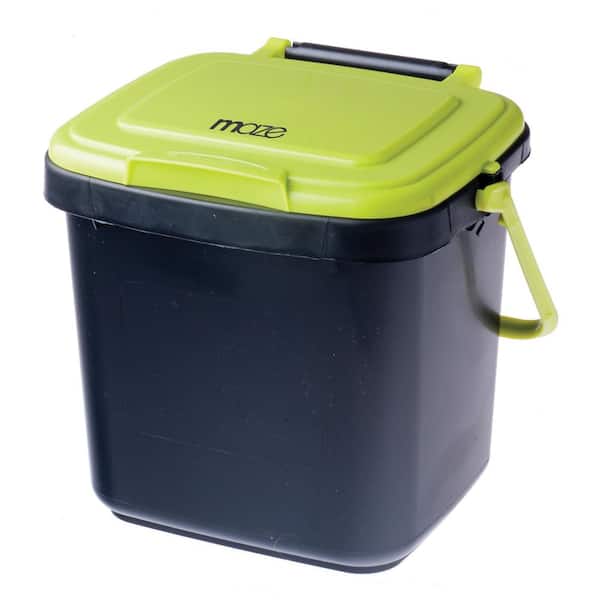 Exaco Compost Pail 2 gal Green Plastic Kitchen Composting Bin with Carbon  Filter 