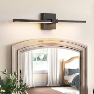 Gianna 24 in. 1-Light Black Linear Dimmable LED Wall Sconce