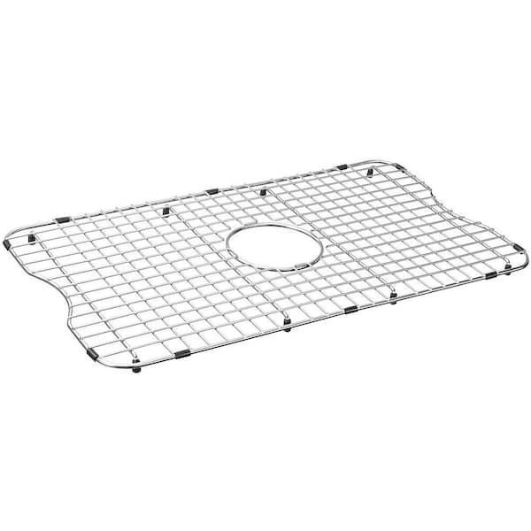 26.61 in. x 14.8 in. Center Drain Heavy-Duty Stainless Steel Sink Protector