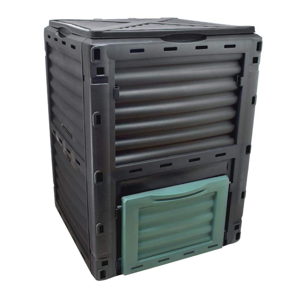 80 Gallon Black and Green Plastic Outdoor Composter
