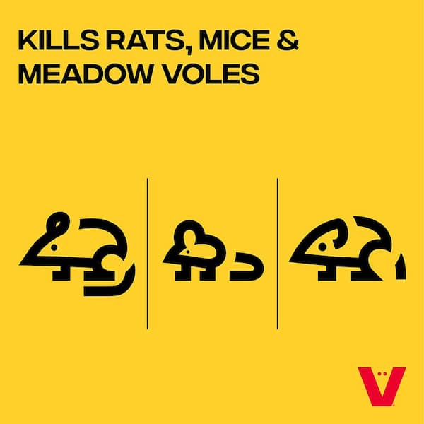 4LB Rodent Pest Killer - Weather-Resistant, Powerful Formula Eliminates Rats, Mice, and Meadow Voles