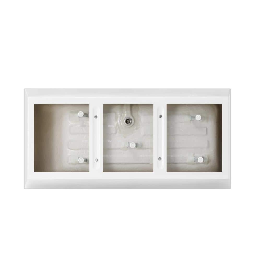 Terra 70'' White Acrylic Freestanding Soaking Bathtub with Faucet