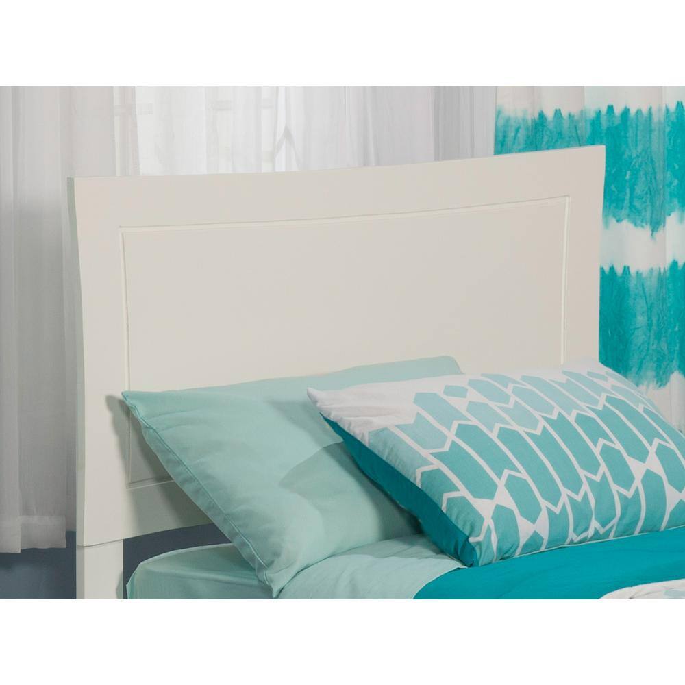 Metro Twin White Wood Headboard with Curved Design
