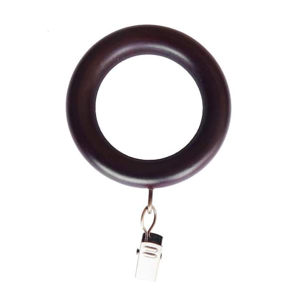 Wooden curtain rings Decorative Wood Ring with Detachable Clip Set of 24 piece 