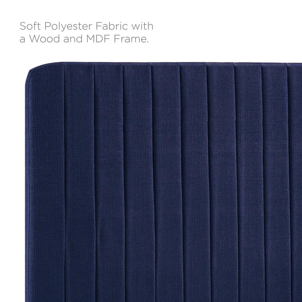 Royal Blue Tufted Upholstered California King Headboard