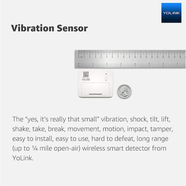 YoLink 1000 ft. Smart LoRa Vibration Sensor with Remote Monitor and Alarm,  Hub Required YS-7201 - The Home Depot