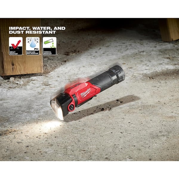 500 Lumens LED Pivoting REDLITHIUM USB Flashlight with GRIDIRON Gray Adjustable Fit Trucker Hat
