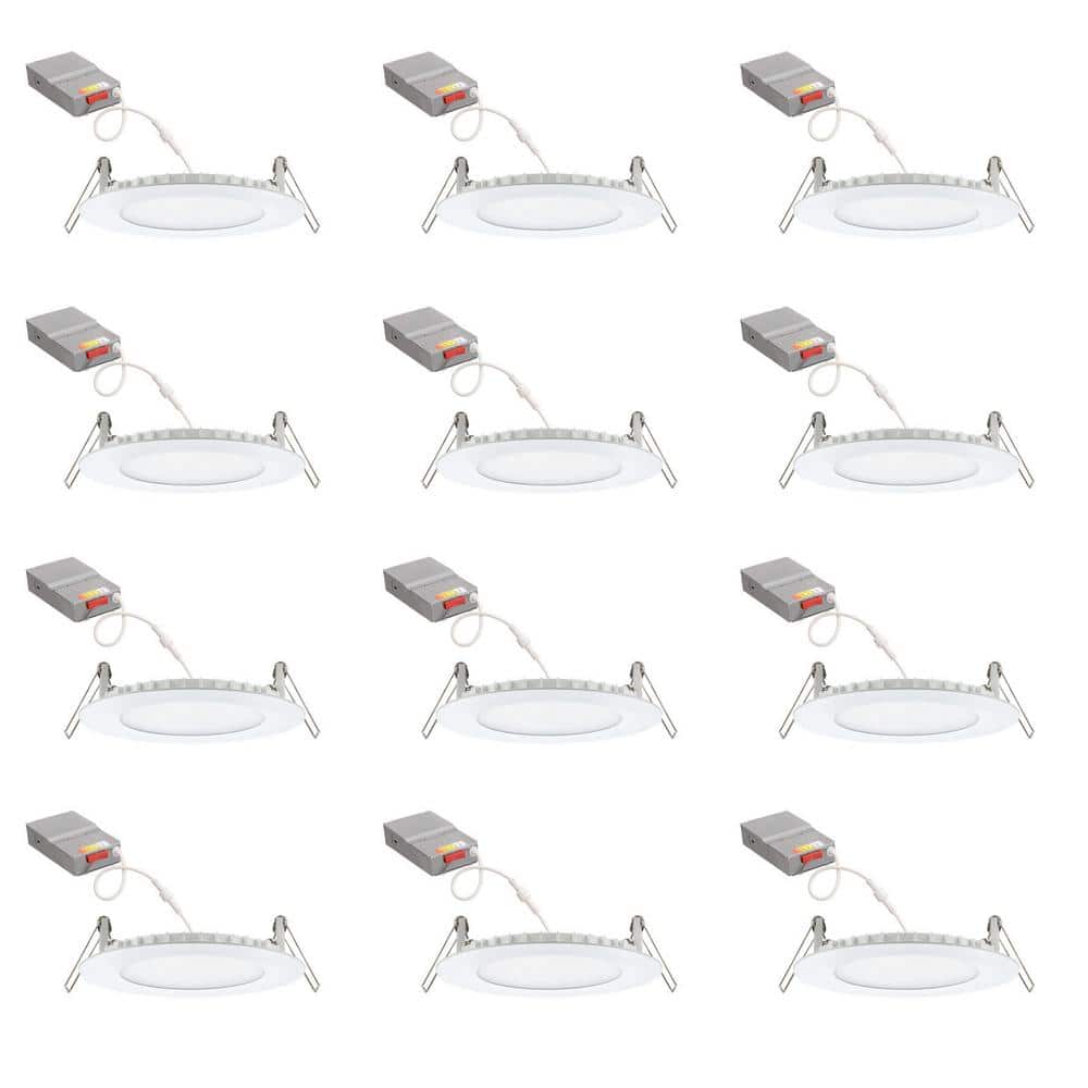 WF4 SWW5 4 in. Selectable CCT Ultra Slim Canless Integrated LED White Recessed Light (12-Pack) price history on PriceWatchPro