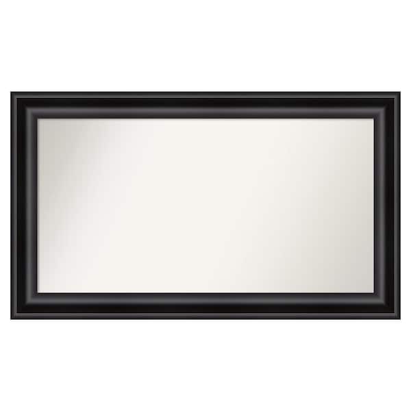 Amanti Art Grand Black 45.75 in. W x 26.75 in. H Custom Non-Beveled Recycled Polystyrene Framed Bathroom Vanity Wall Mirror