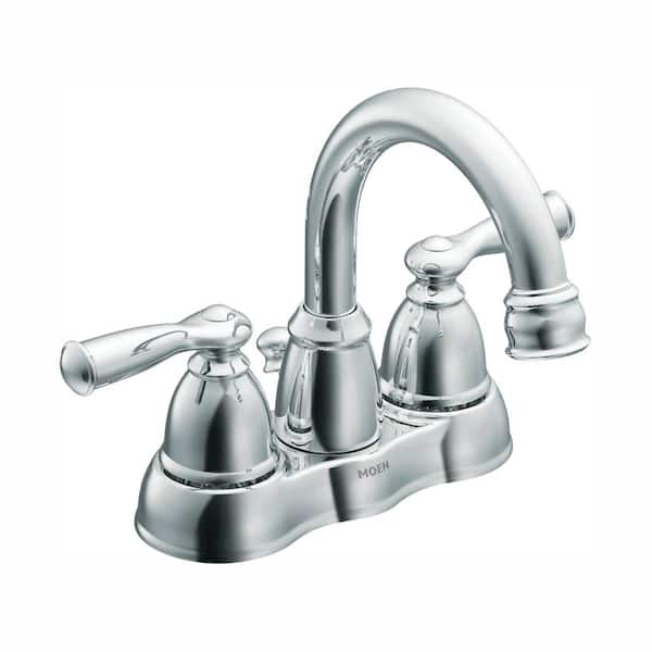 Moen Banbury 4 In Centerset 2 Handle High Arc Bathroom Faucet In Chrome Ws84913 The Home Depot