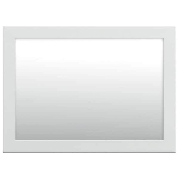 Bostwick Shoals White 42 in. W x 31 in. H Classic Rectangle Wood Framed Mirror