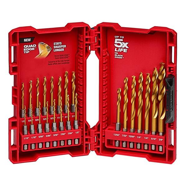 Milwaukee - Hole Dozer General Purpose Bi-Metal Hole Saw Set and SHOCKWAVE IMPACT DUTY Titanium Drill Bit Set (44-Piece)