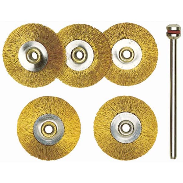 Proxxon 22 mm Brass Wheel Brushes (5-Piece)