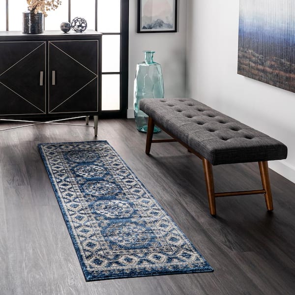 Shea Vintage Blue 2 ft. x 6 ft. Runner Rug