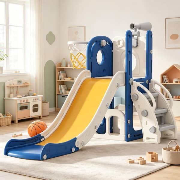 Swing-N-Slide Playsets Summit Straight Playset Slide in Blue (2