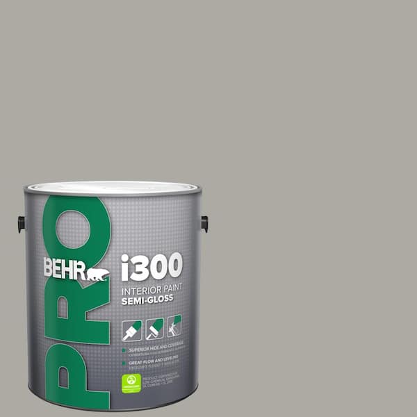BEHR PRO 1 gal. #PPU24-10 Downtown Gray Semi-Gloss Interior Paint