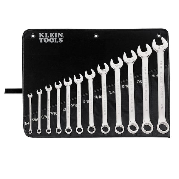 Klein Tools 12-Piece SAE Combination Wrench Set