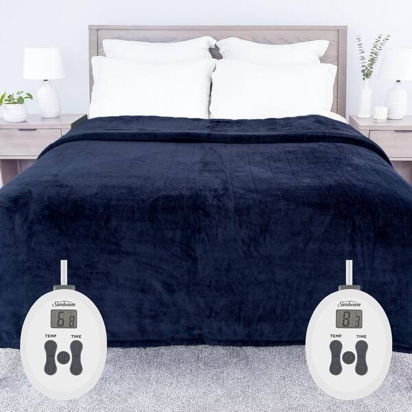 Sunbeam Orion Blue Ultralush King Electric Blanket 11652 - The Home Depot