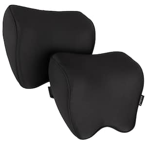 Car Headrest Pillow 2-Pack - Breathable Memory Foam Car Neck Pillow Set with Adjustable Straps