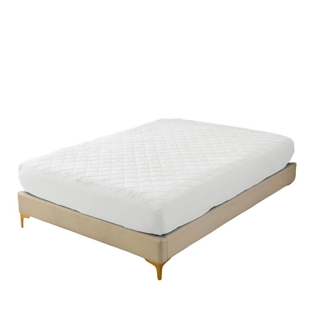 Queen Size Cotton Diamond Grid Mattress Protector