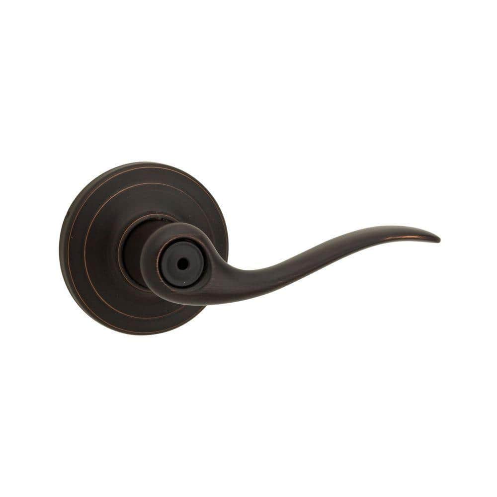 Kwikset Tustin Venetian Bronze Bed/Bath Door Lever with Microban  Antimicrobial Technology 730TNL 11P CP The Home Depot