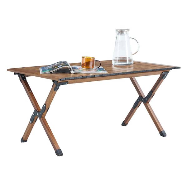 Tunearary Brown Plus Beige 3-Piece Aluminum Outdoor Table with 2 Chairs Patio Conversation Set