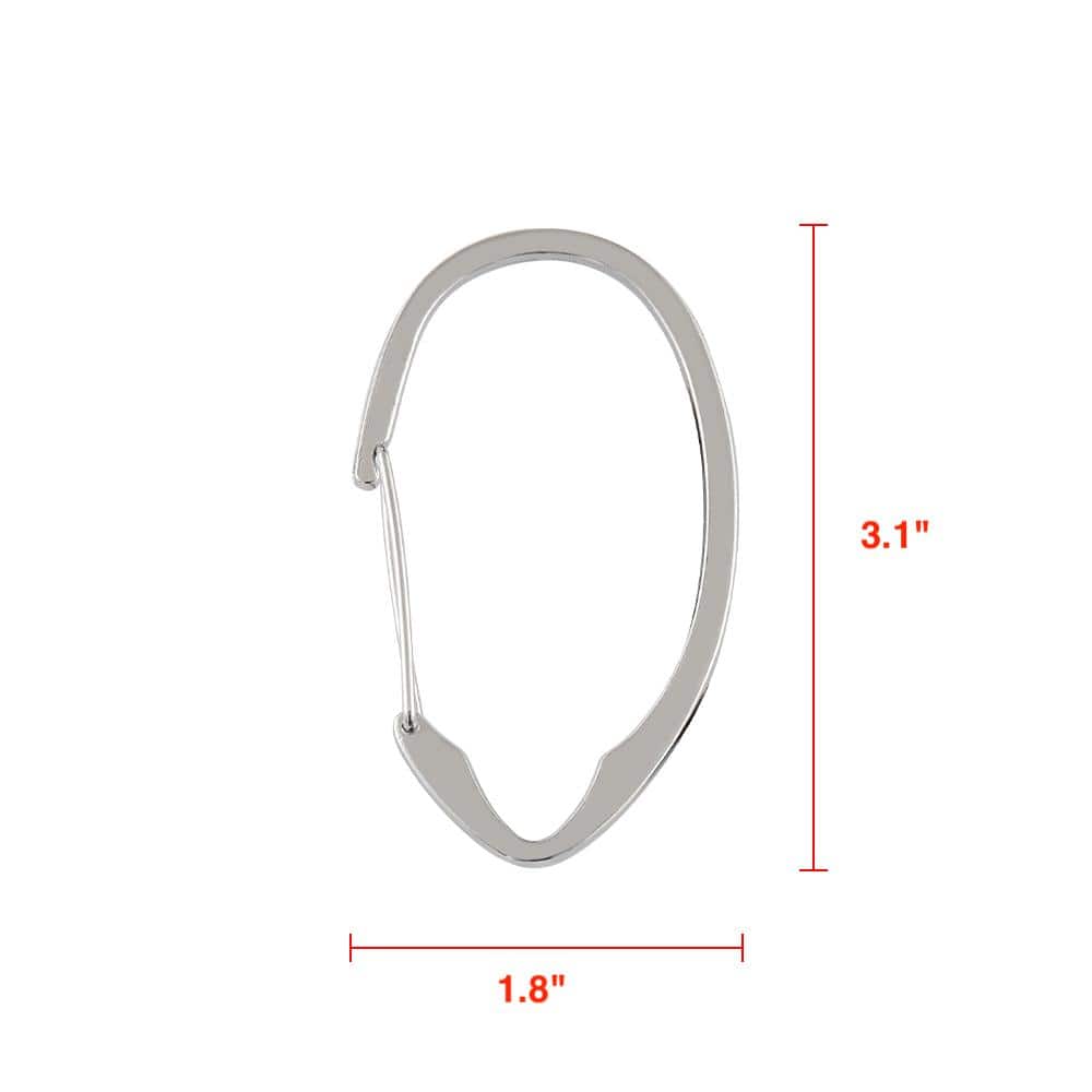 Chrome Rustproof Zinc Shower Curtain Rings Set of 12