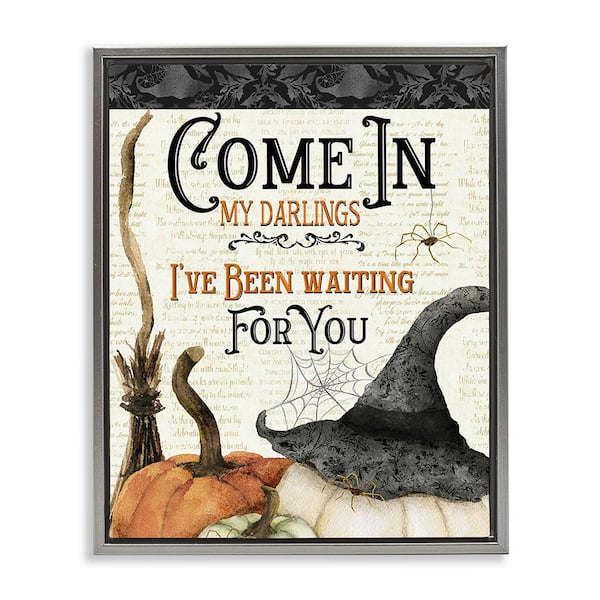 Spooky Witch Phrase by Deane Beesley 1-Piece Floater Frame Graphic Print Typography Poster Art Print 21 in. x 17 in.