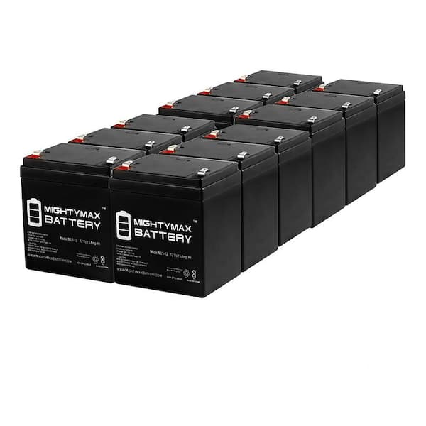 MIGHTY MAX BATTERY 12V 4.5Ah Home Alarm Security System SLA Battery - 12 Pack