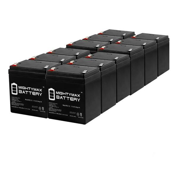 Mighty Max Battery 12v 5ah Sla Replacement Battery For Ademco Vista 20p Alarm 12 Pack 6576