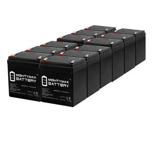12V 5AH SLA Battery Replaces RB1250,2UKJ3,2UKJ1, PRB124T - 12 Pack
