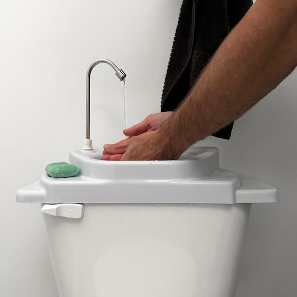 SINKOLOGY - SinkPositive GreenFlow Toilet Tank Sink in Crisp White
